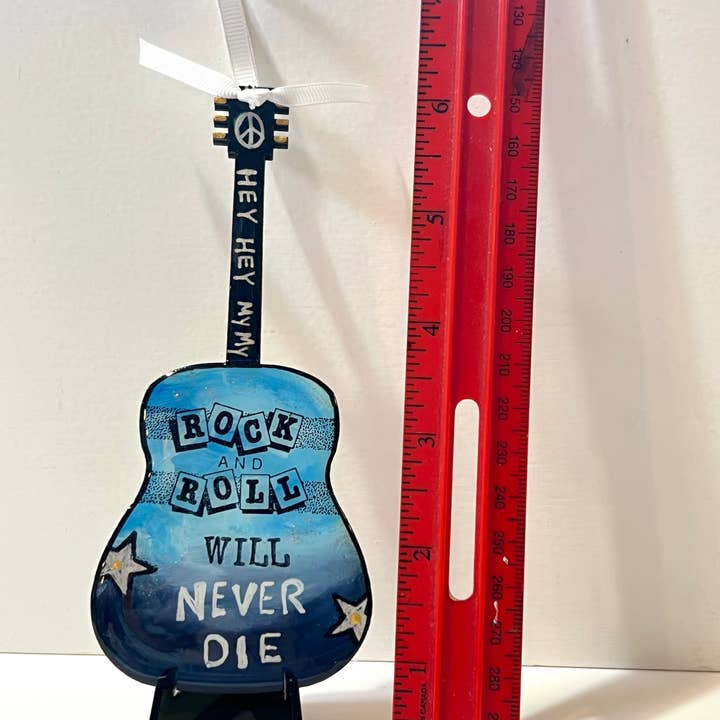 Clever Clogs Art - Wholesale Ornament - Rock and Roll Will Never Die, Neil Young, ornament 2