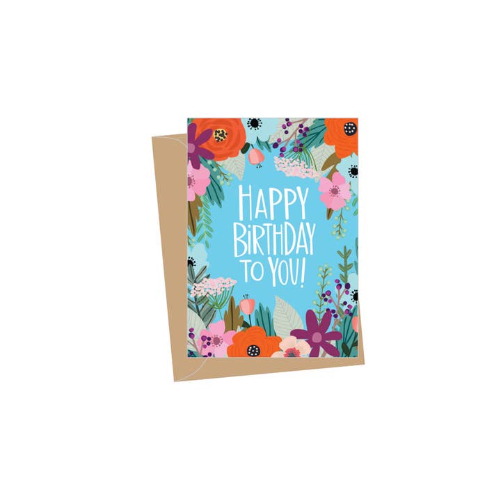 Mini Birthday Floral, Folded Enclosure Cards for wholesale by Apartment 2 Cards