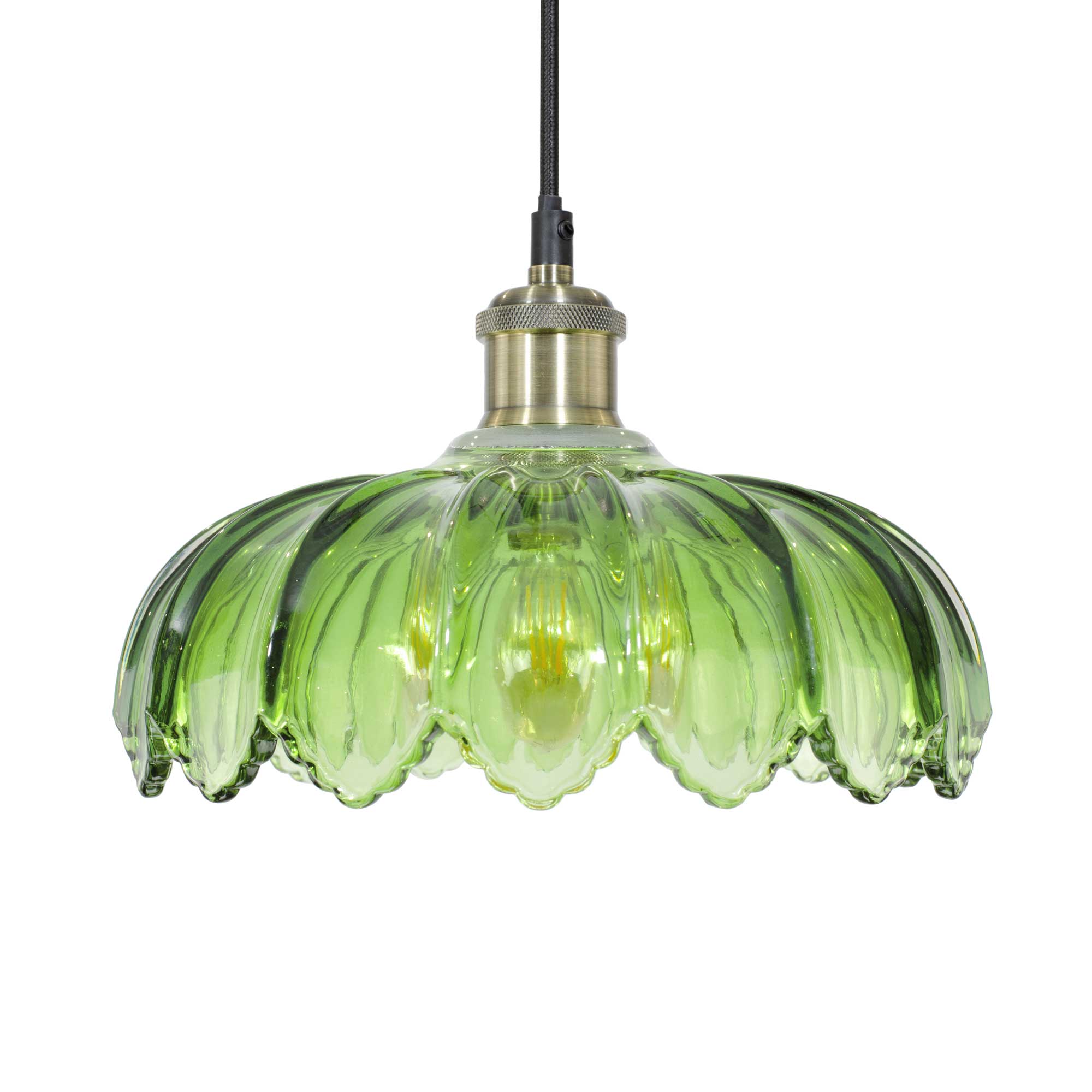 C-Création - Wholesale Chandelier/Hanging Light - Retro-style colored glass pendant Petal33