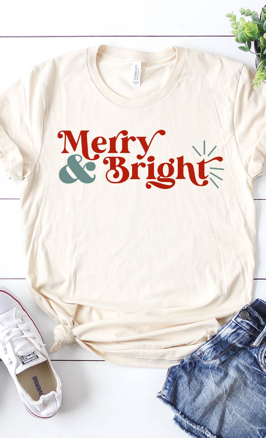 Kissed Apparel - Vente T-shirt sérigraphié – femme - T-shirt de fête de Noël joyeux et lumineux4