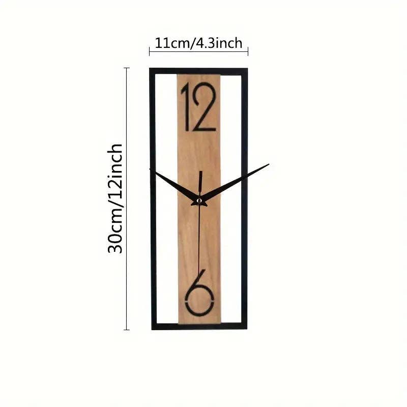 Huis Van Merken - Wholesale Wall Clock - Wood Grain Wall Clock - Rectangular, Home & Office Decor1
