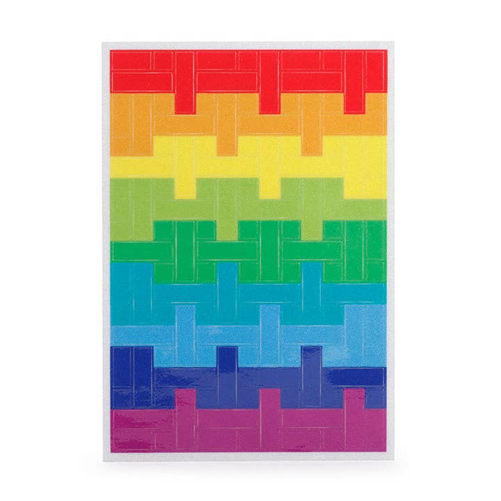 Rainbow Blocks Reflect BikeStickers for wholesale by Kikkerland Design Inc