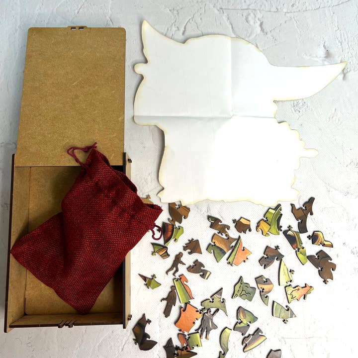 Max Woody™ - Wholesale Puzzle - Kids - Wood Jigsaw Puzzle Adults & Kids Baby Yoda L Size 185 pcs6