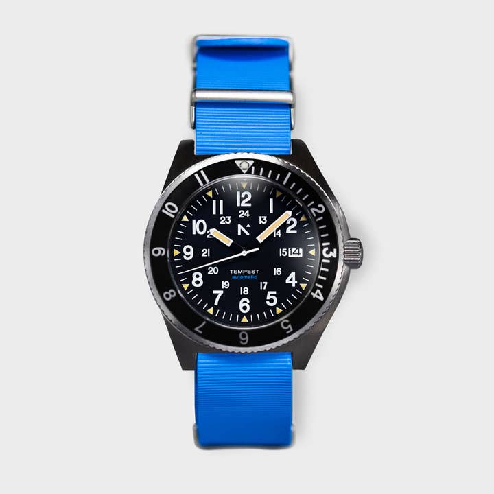 'Tempest' Automatische Navigator Horloge (40mm) | Kluis Blauw voor wholesale door Rotate North
