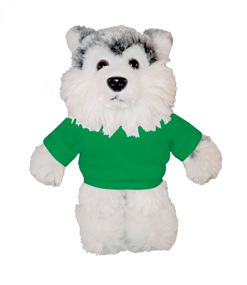 Plushland - Wholesale Stuffed/plush toy – Kids & baby - Plush Floppy Husky With Personalized Tee 12”5