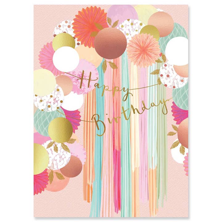 BIRTHDAY DECORATIONS BIRTHDAY GREETING CARD 4.625 x 6.5625" for wholesale by Calypso Cards LLC