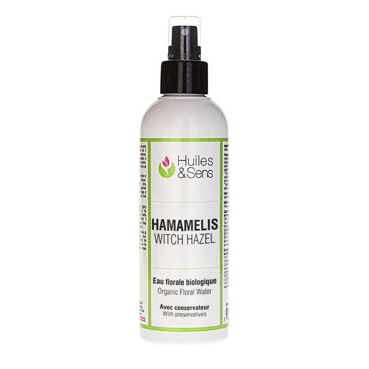 Huiles & Sens – Engroshandel Ansigts- og kropsspray – Økologisk Witch Hazel Hydrosol - 200 ml