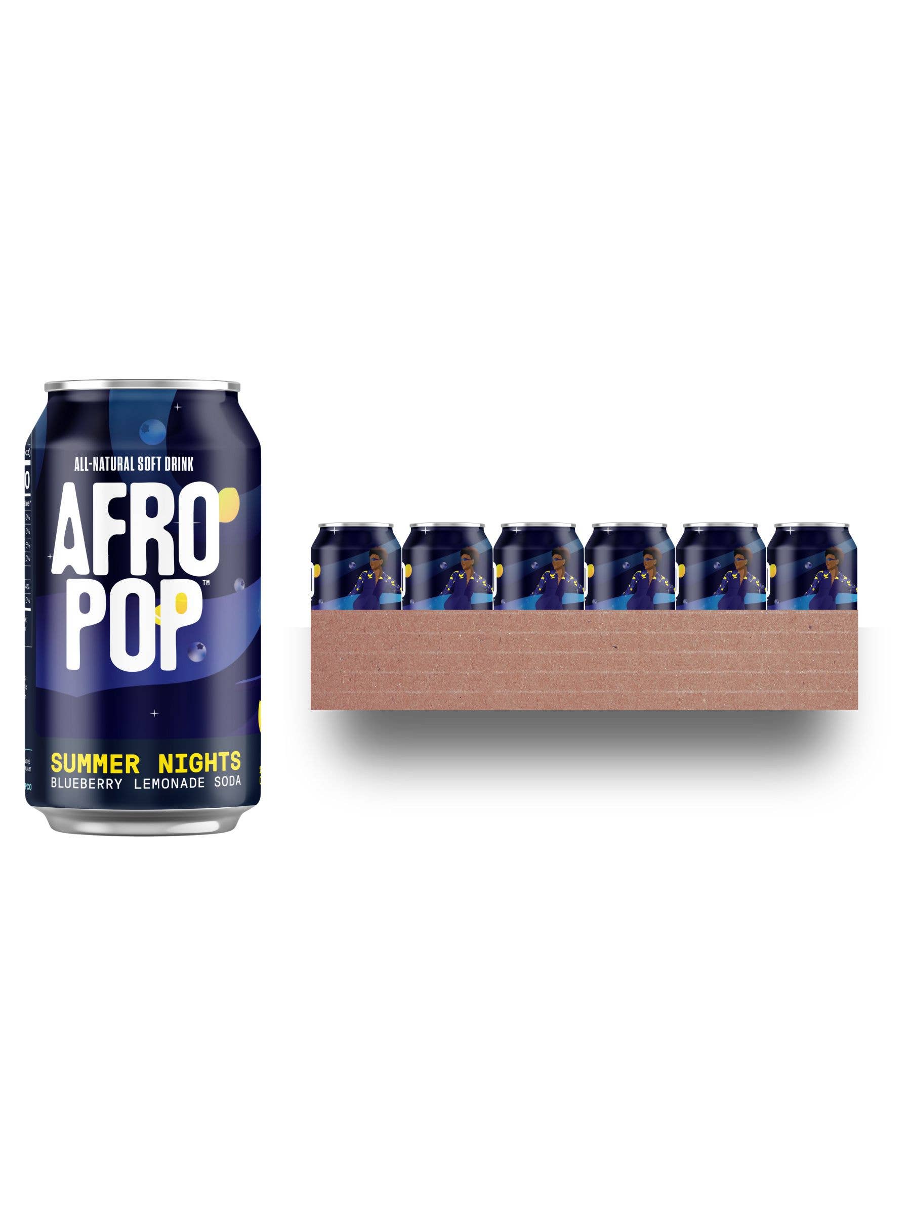 AFROPOP - Wholesale Soda/Carbonated Drink - Summer Nights: Blueberry Lemonade Soda4