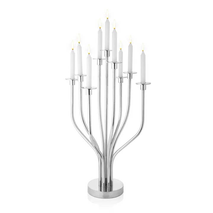 Nine-light Nickel Tree Candelabra for wholesale by Godinger