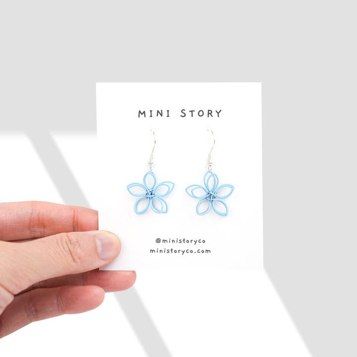 Mini Story Co - Wholesale Hangende/ronde oorbellen - Sakura Bloem Hanger Oorbellen7