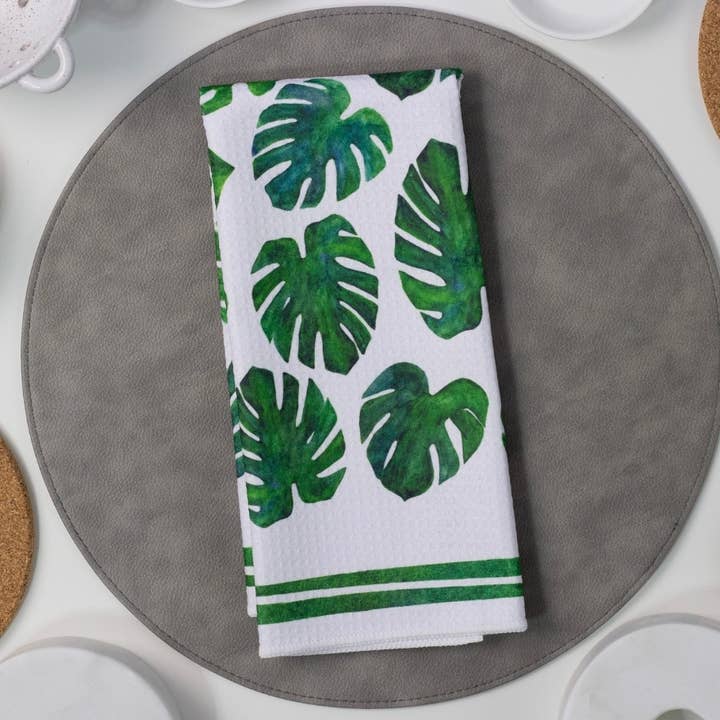 Render Goods – Toalha de chá por atacado – Toalha de prato Monstera Plant - 40,6 x 61 cm0