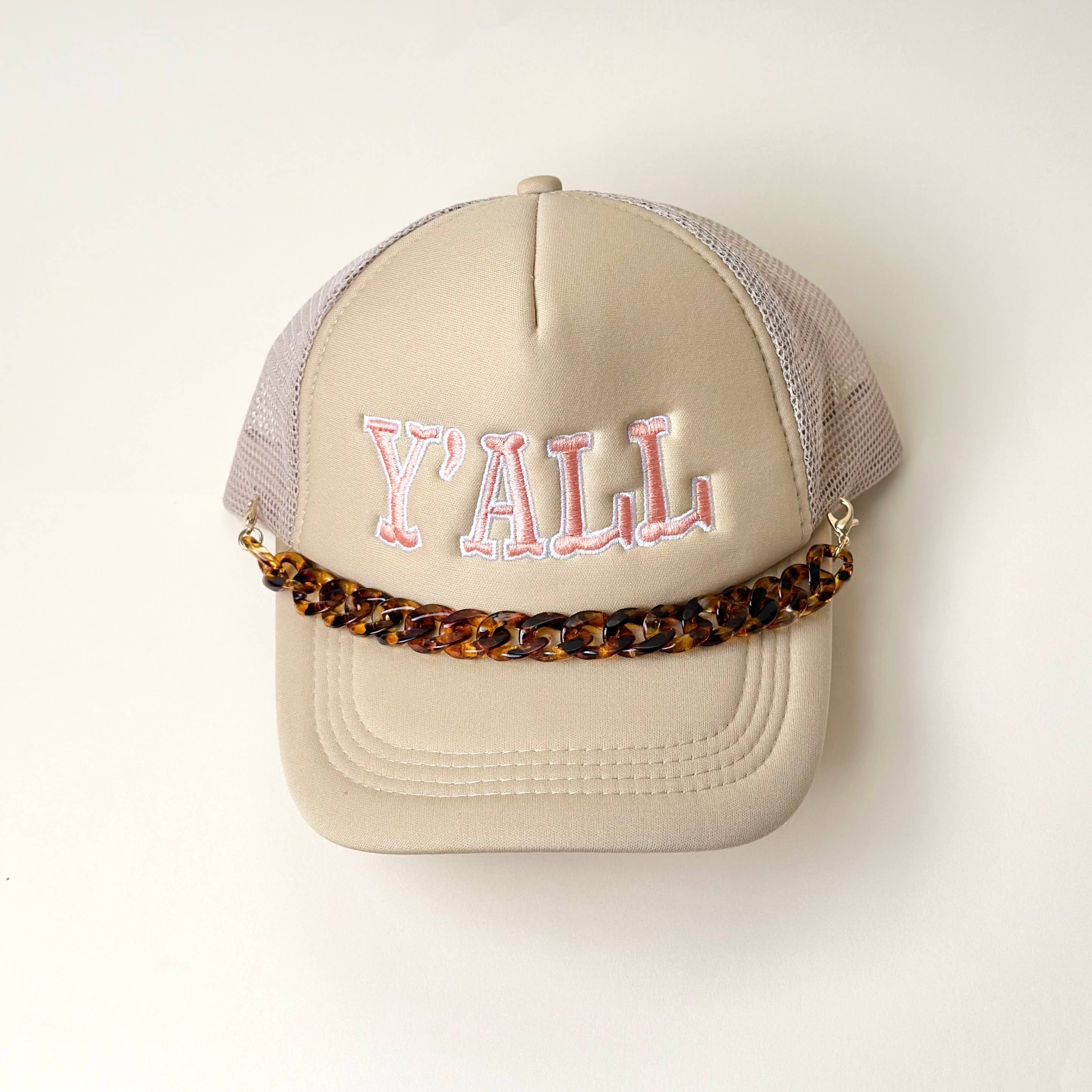 The Darling Effect - Wholesale Hat Accessory - Women's - Trucker Hat Chain-Acrylic Tortoise5