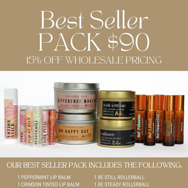 Crowned Free - Wholesale Lip Balm Set - Best Seller Pack0