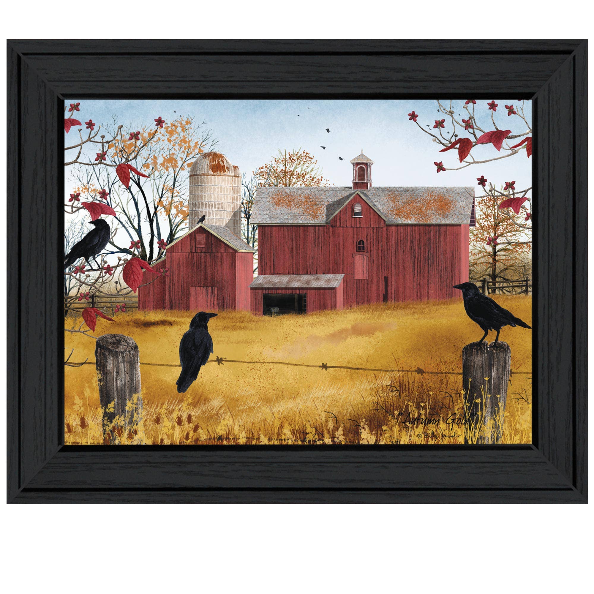 Trendy Decor 4U - Wholesale Art Print - "Autumn Gold" by Billy Jacobs Framed Print Black Frame0