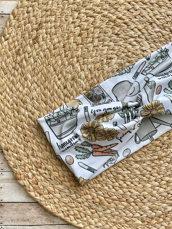 Gardening Knit Twist Headband for wholesale by Designs by Rachel Joy