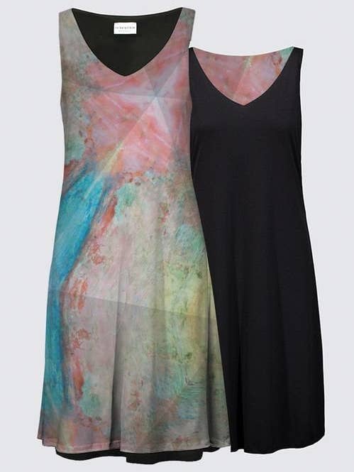 Pastel Kate Reversible Dress by Art by Zana for wholesale by Art by ZANA ChicZee Sustainable Living Inc.