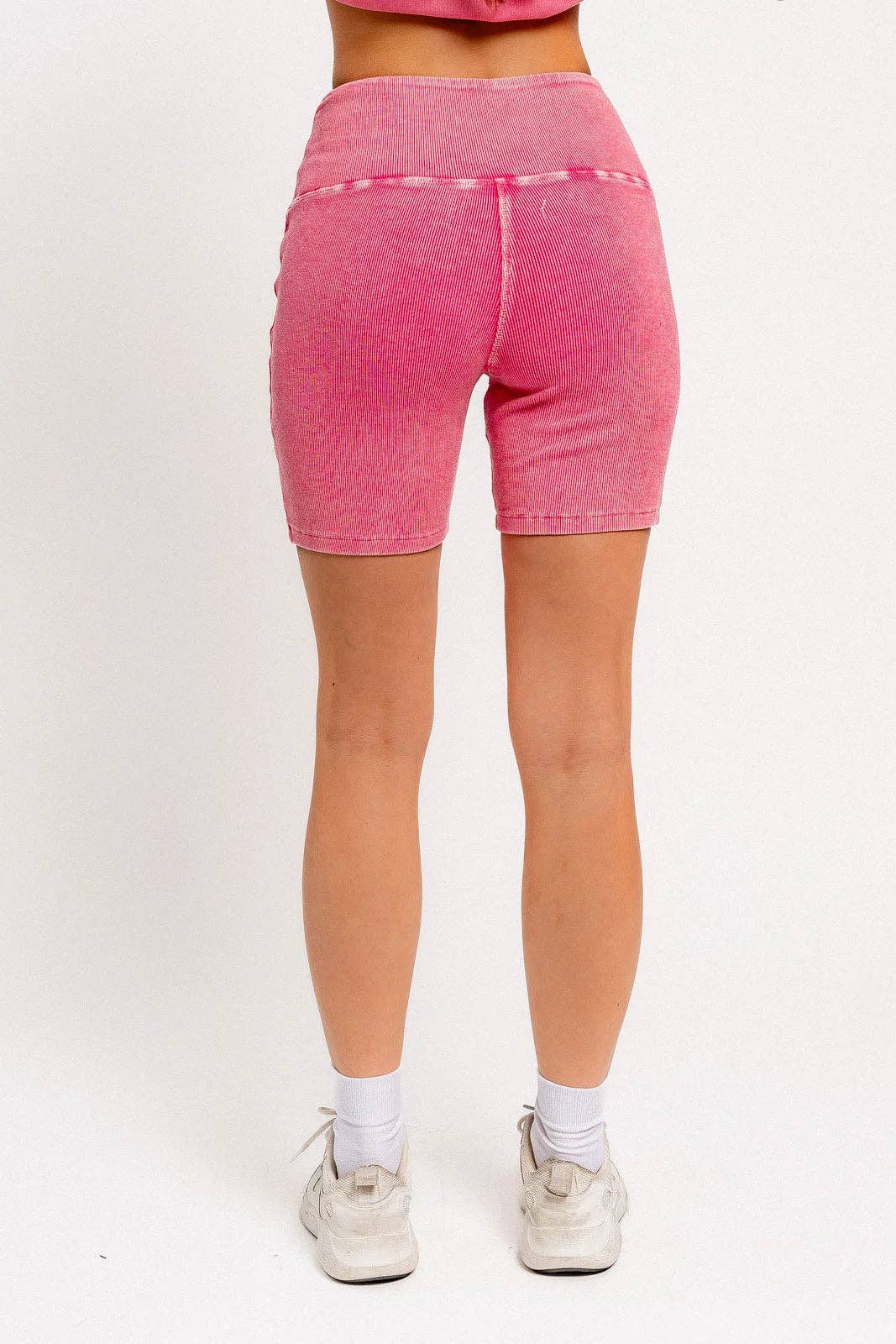 Tasha Apparel Wholesale - Wholesale Athletic Shorts - Women's - Mineral Wash Ribbed Tummy Control Biker Shorts21