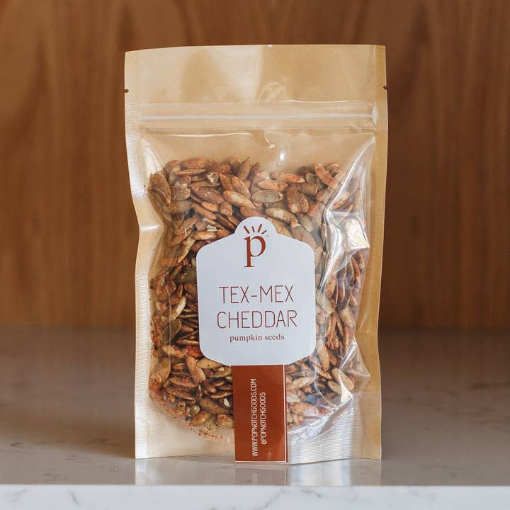 Tex-Mex Cheddar Pepita Seeds for wholesale by Popnotch Goods