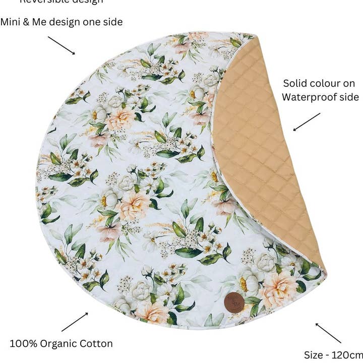 Cuddle Bug & Co - Wholesale Play mat – Kids & baby - Mini & Me Padded Waterproof Playmat Ivy - Clearance0