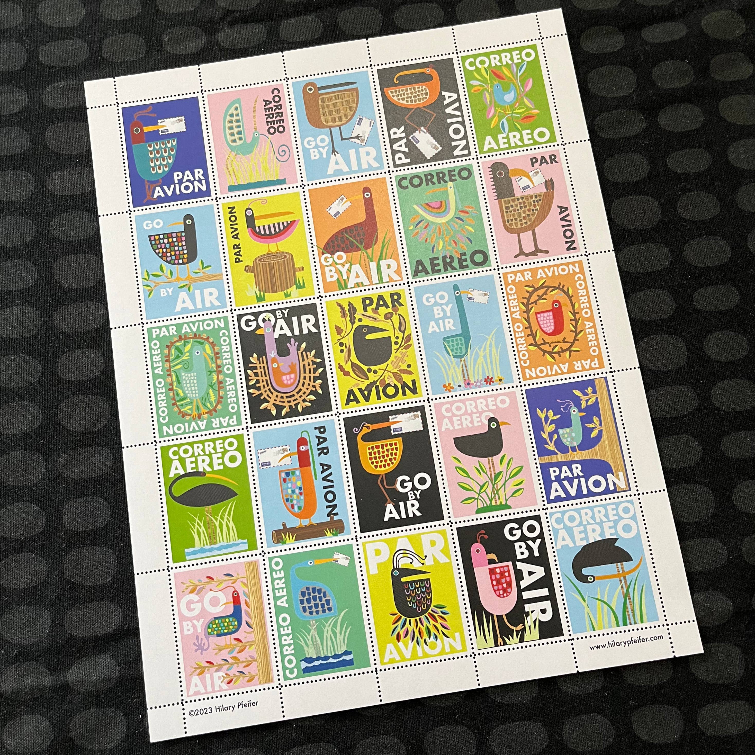 Bunny with a Toolbelt - Wholesale Sticker - Bird Postage Stamps to make your Mailbox Smile!1