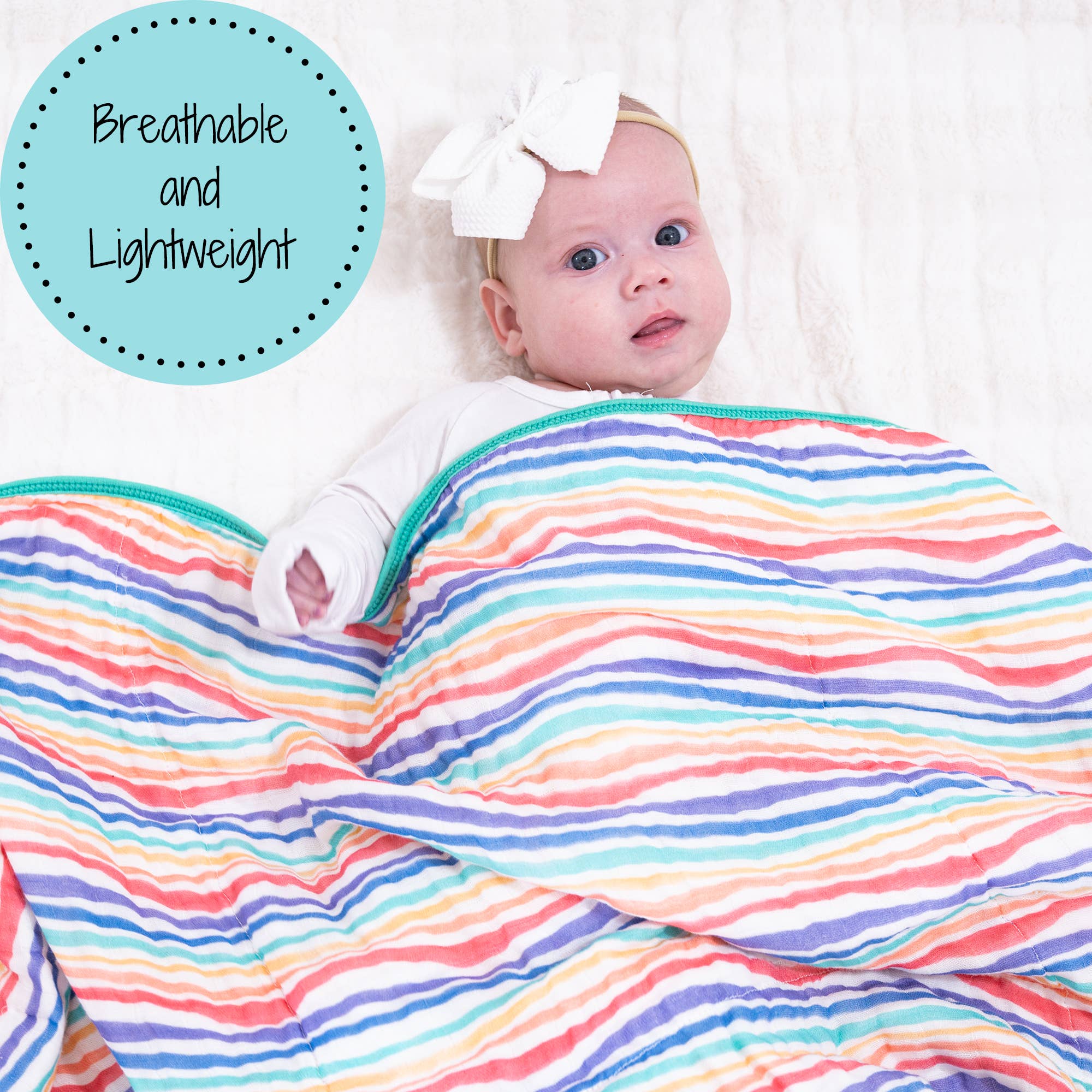 LollyBanks – wholesale Bedding blanket – Kids & Baby – Rainbow Toddler 100% Cotton Muslin Blanket2
