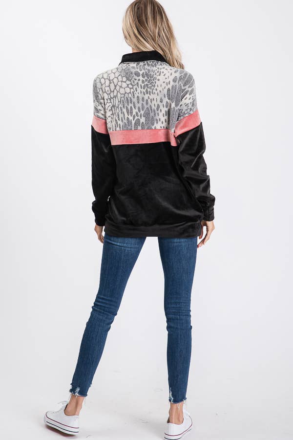 7th Ray - Wholesale Sweatshirt - Women's - Everyday Casual Half-Zip Activewear Sweatshirt T273319