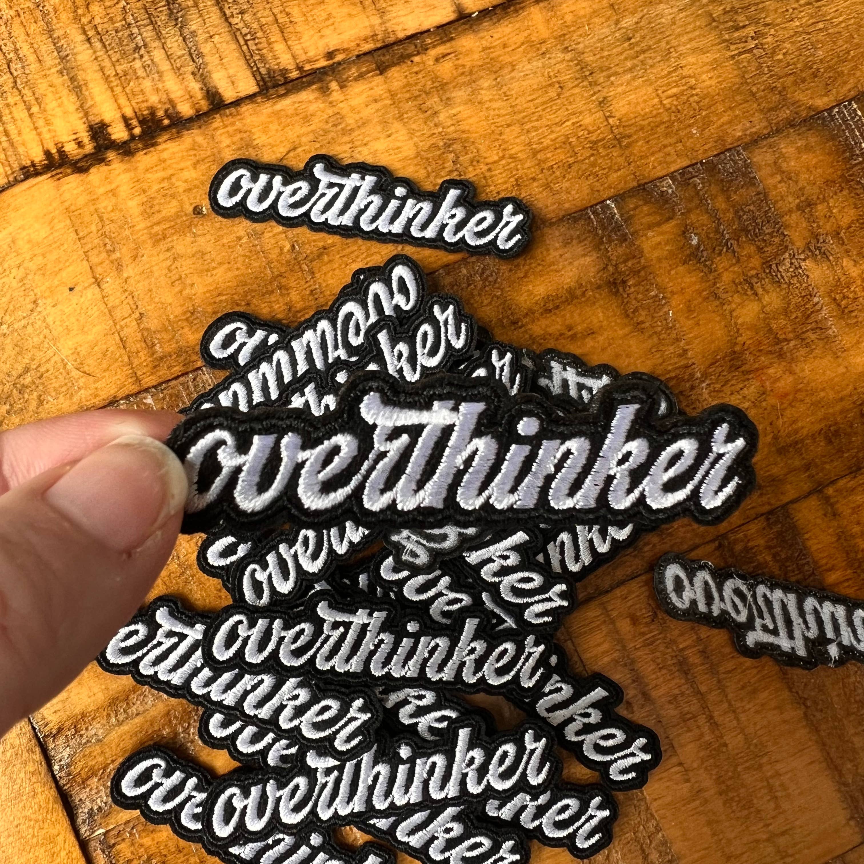 Lola & Bean Creations - Wholesale Patch - Overthinker Embroidered Patch, Trucker Hat, Mental Health3