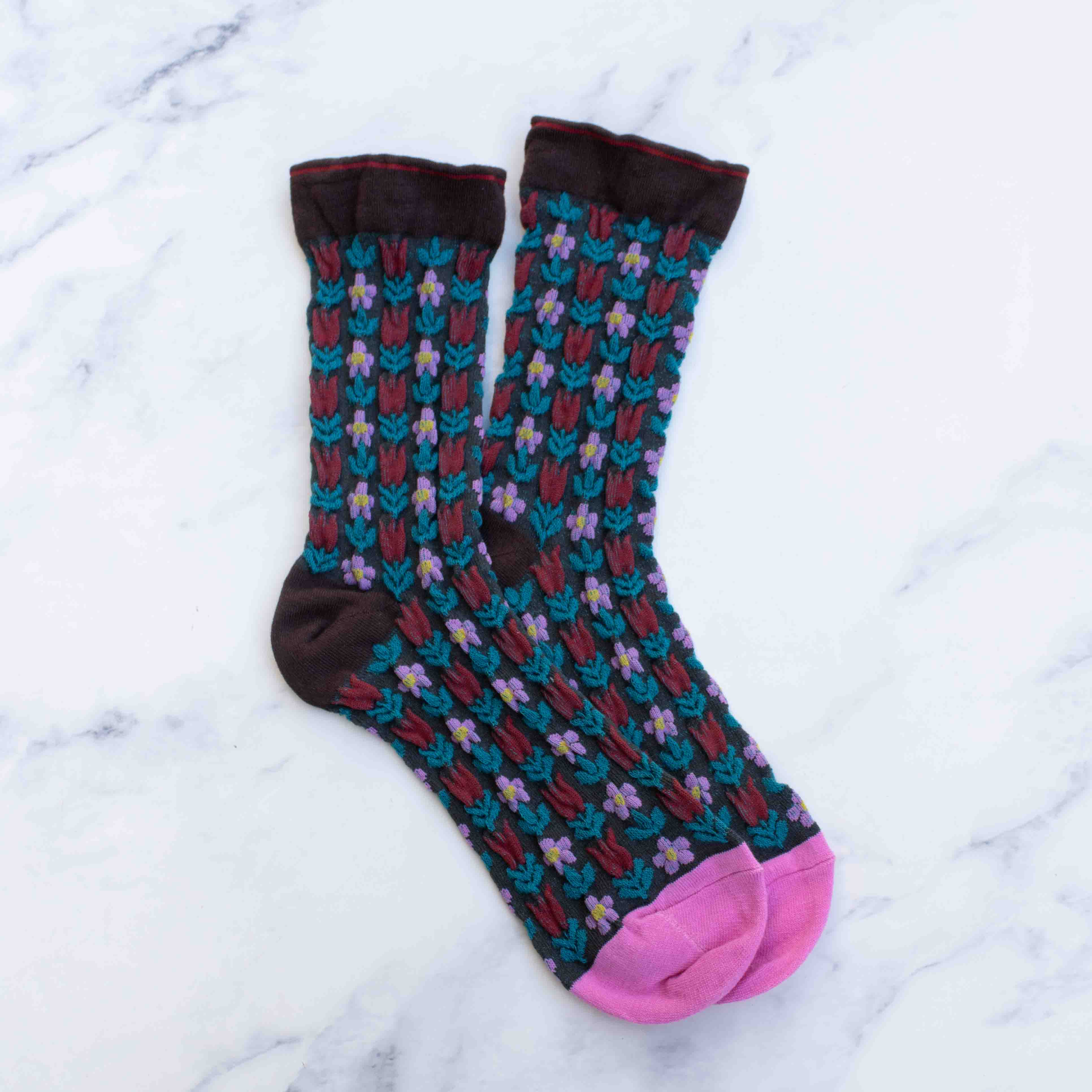 Tiepology - Wholesale Socks - Women's - Vintage Floral Casual Socks5