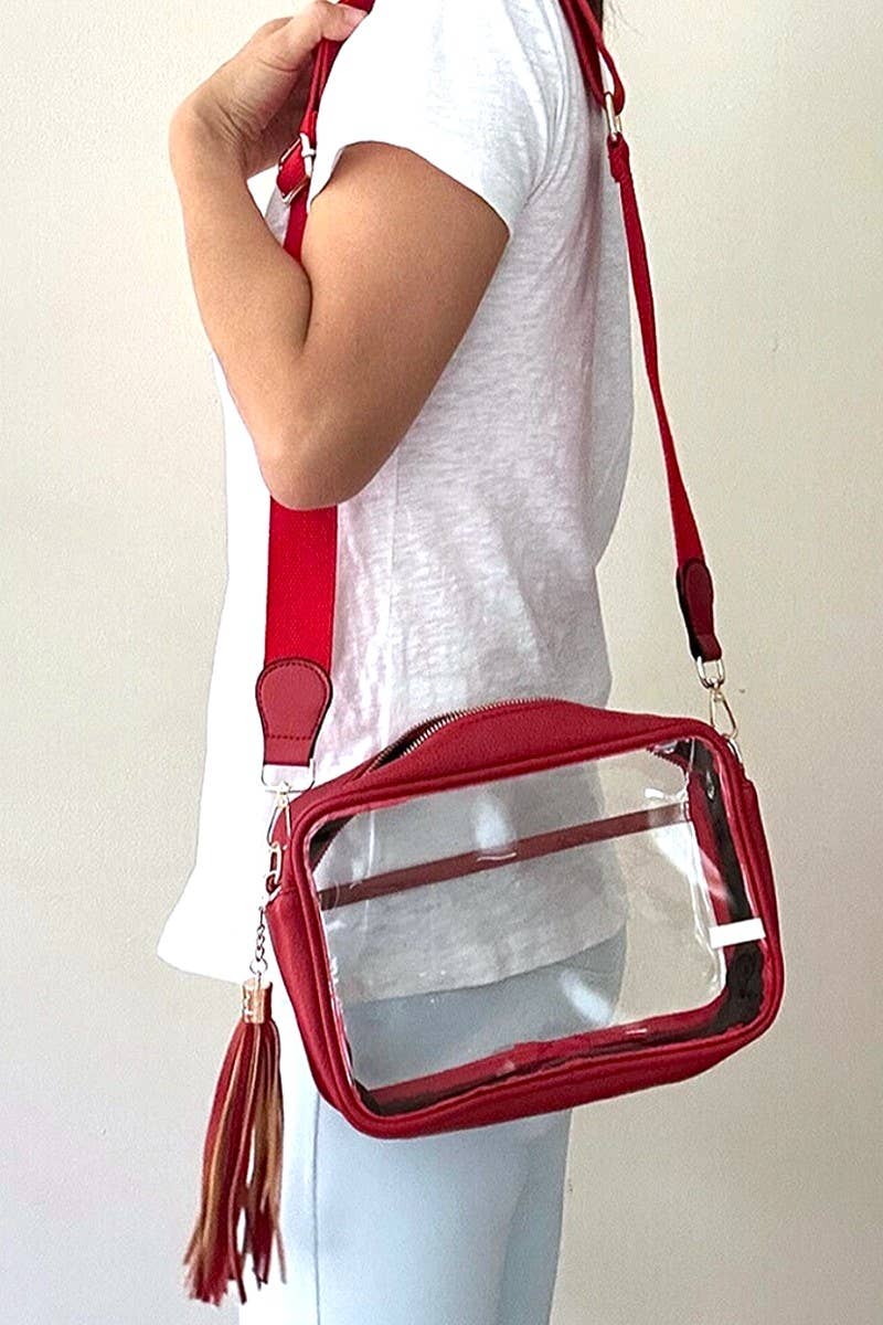 42POPS - Wholesale Crossbody Bag - Women's - `.Game Day Stadium Approved Clear Crossbody Bag26