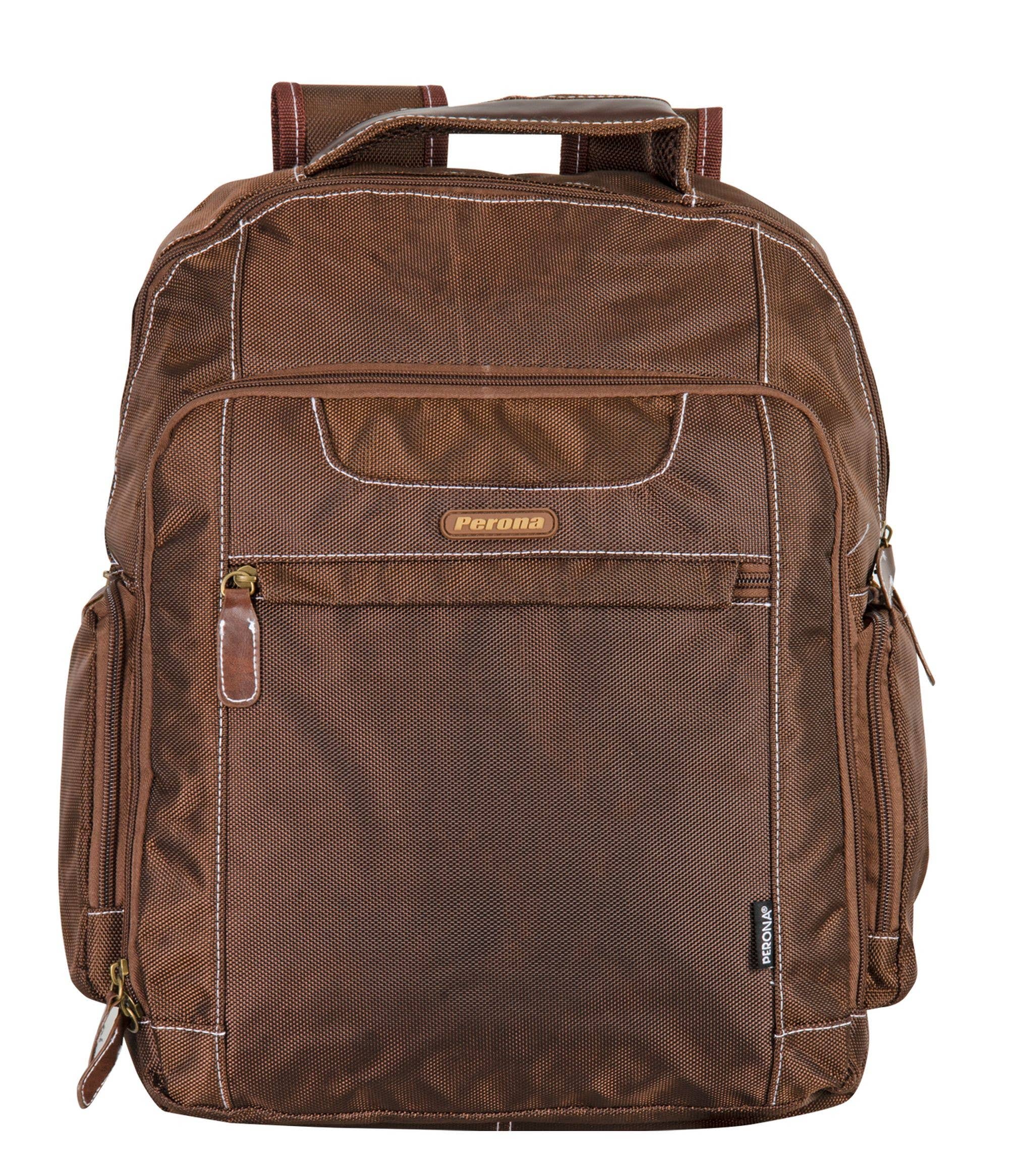 PERONA BAGS - Wholesale Backpack - Unisex - New York Perona 51865 Daypack Brown Backpack0