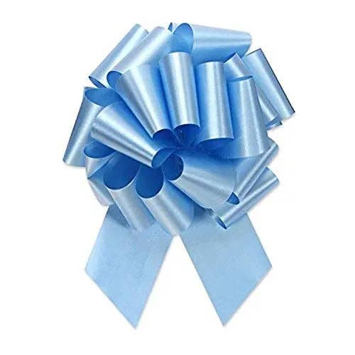 Party Expo, LLC - Wholesale Ribbon - Gift Wrapping - 8" Pull Bow Ribbon - Pastel Blue0