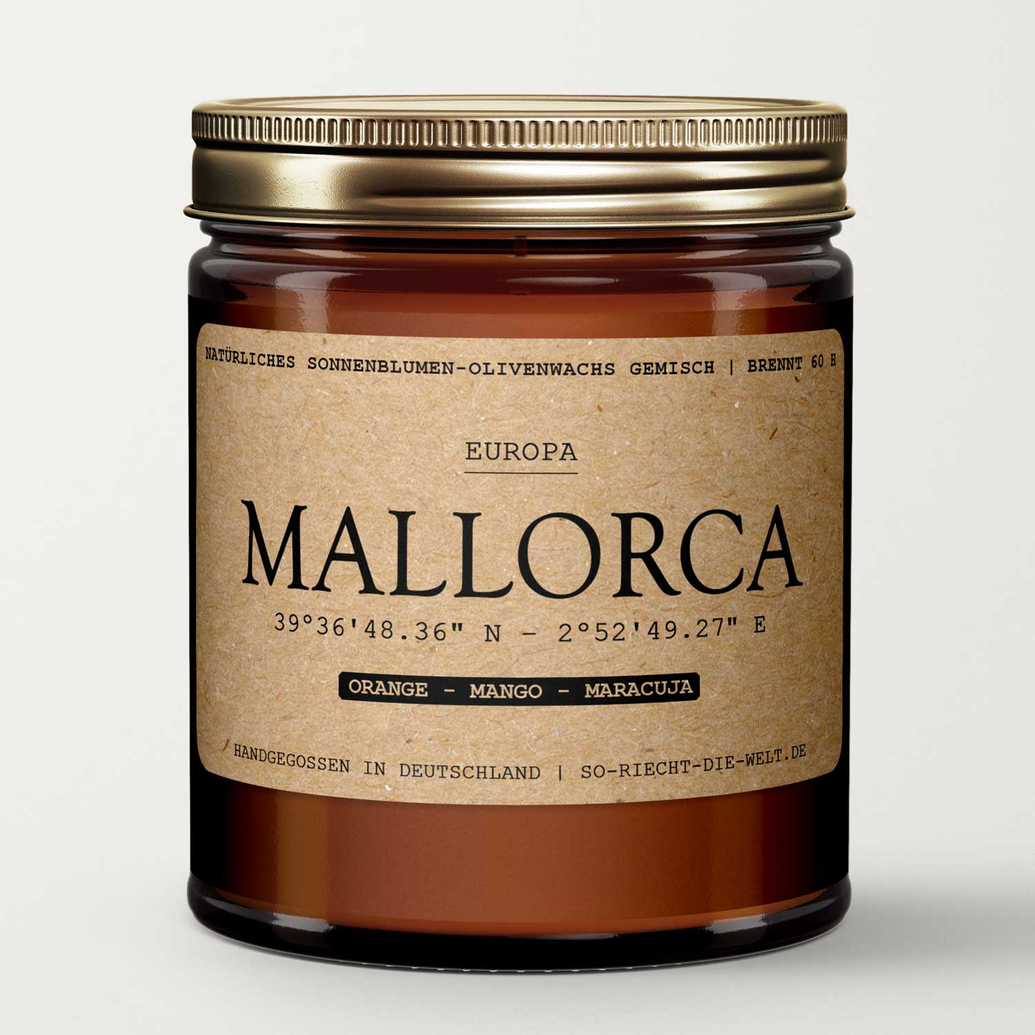 So riecht die Welt - Vendita all'ingrosso Candela in vasetto - Candela Mallorca - arancia | mango | frutto della passione3