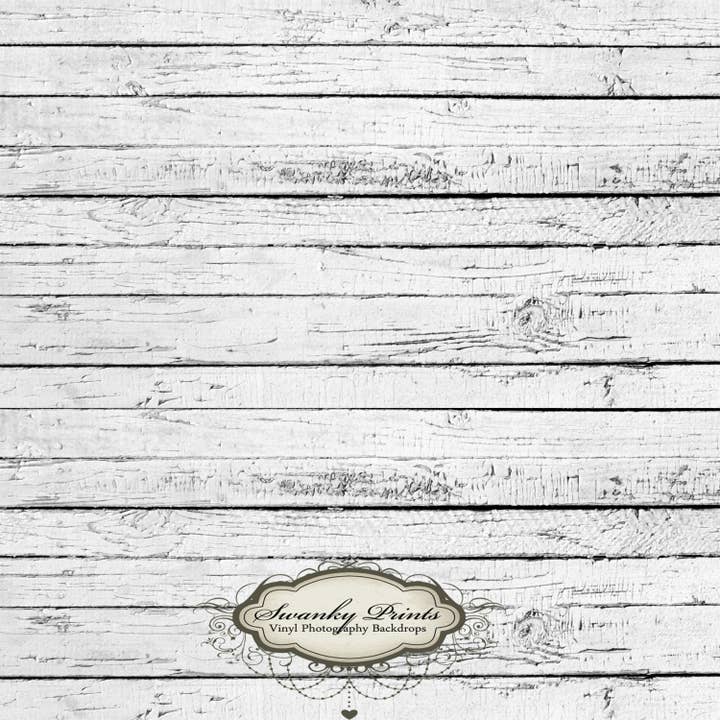 Toile de fond de photographie en vinyle peinte en blanc de 1,8 pi x 8 pi pour la vente par Swanky Prints