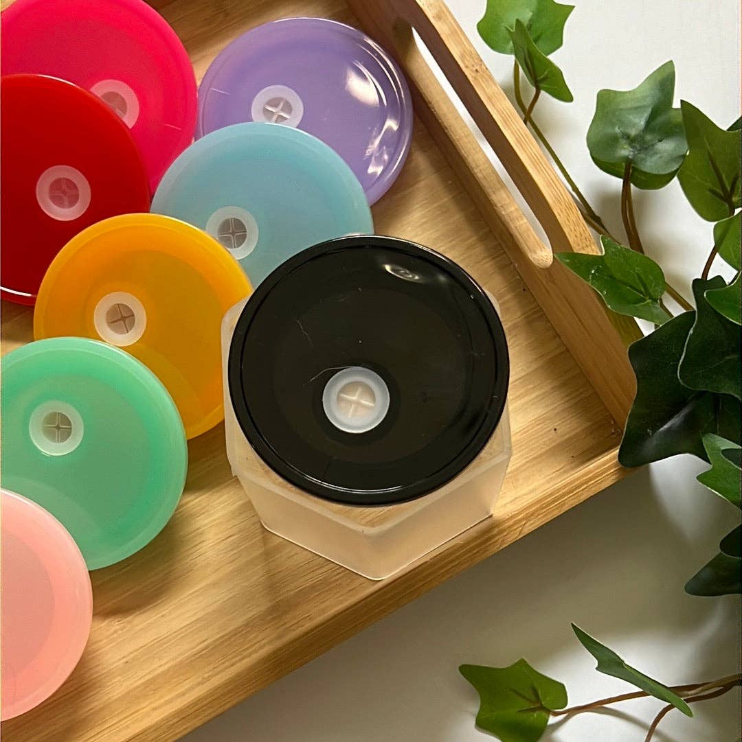 Peony Lee Art - Vendita all'ingrosso Tappo per bevande - Coperchi in Acrilico Colorato per Lattine di Vetro da 16oz1