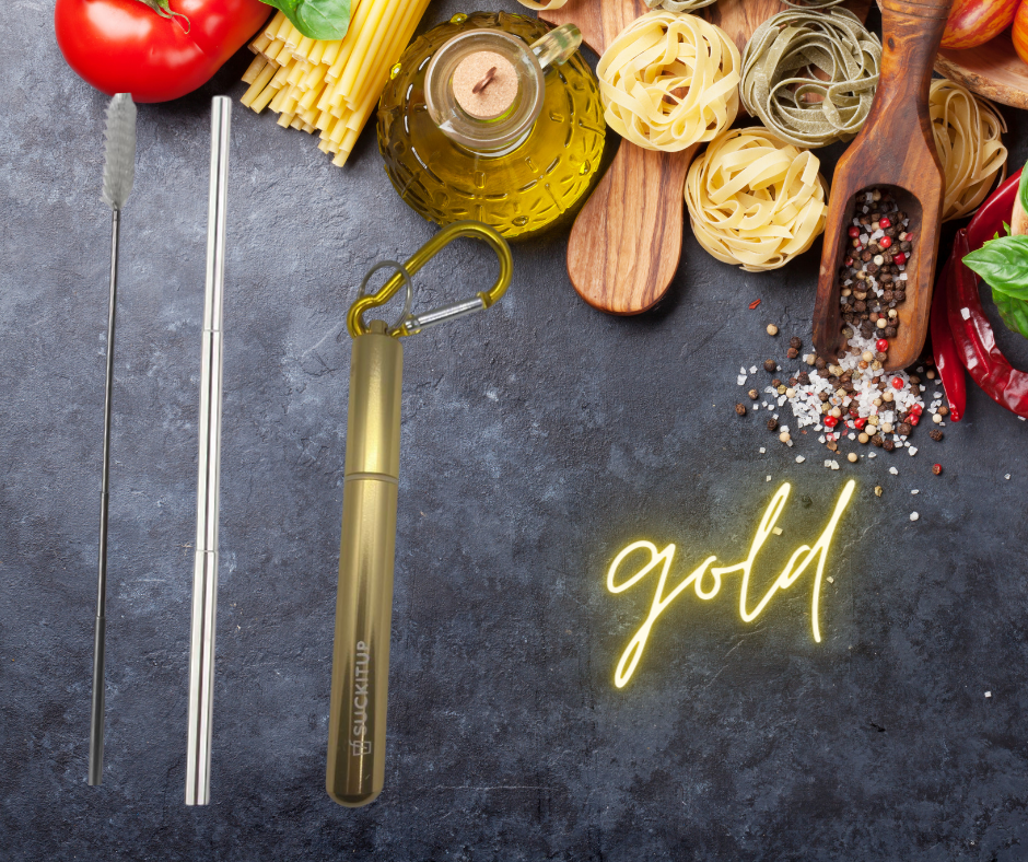 Suck It Up Straws - Vente Paille - Pailles métalliques télescopiques avec étui pour porte-clés et brosse de nettoyage76