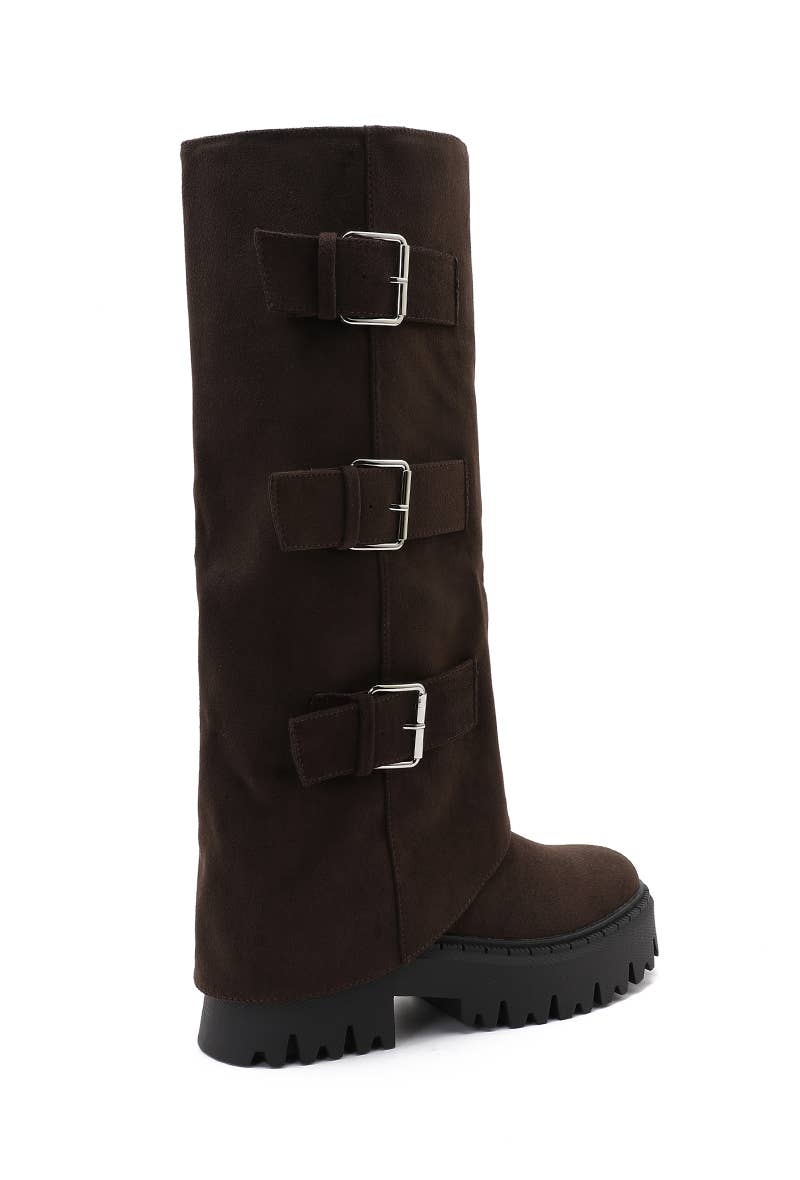 Joia Paris - Wholesale Booties - Women's - High boots with lug sole and triple straps WZ-11214