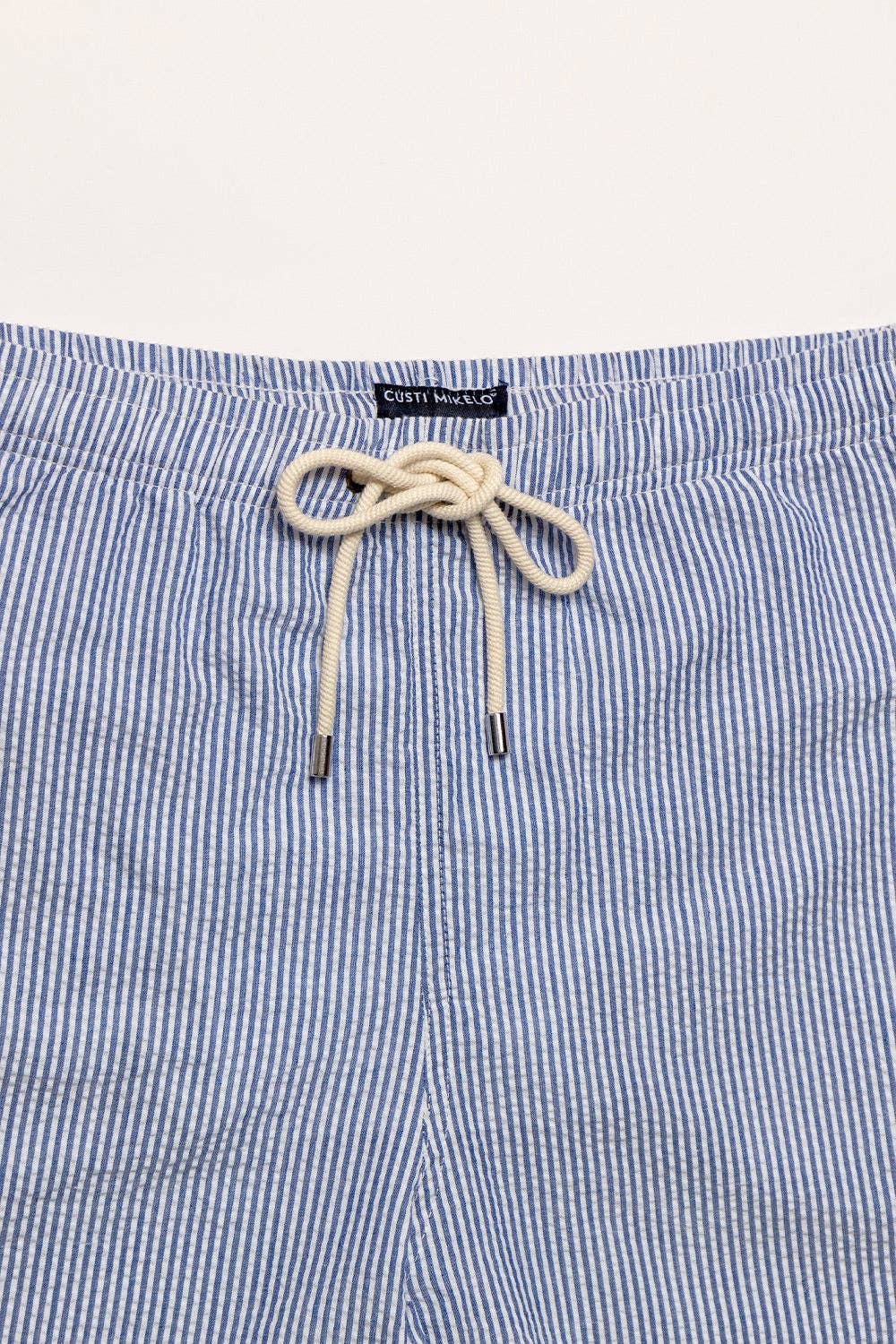 Custi Mikelo: Men's Clothing & Christmas Gifts - Wholesale Swim Shorts - Men's - Navy Seersucker Swimsuit5