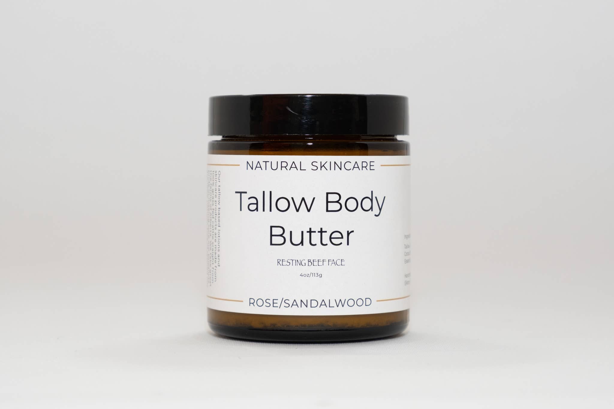 Resting Beef Face - Wholesale Body Balm/Butter - RESTING BEEF FACE | TALLOW BODY BUTTER | 4oz9