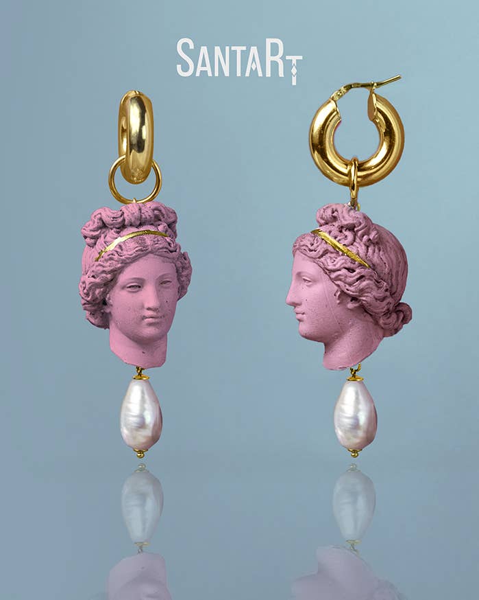 Santart - Wholesale Dangle Earrings - Venus pink earrings0