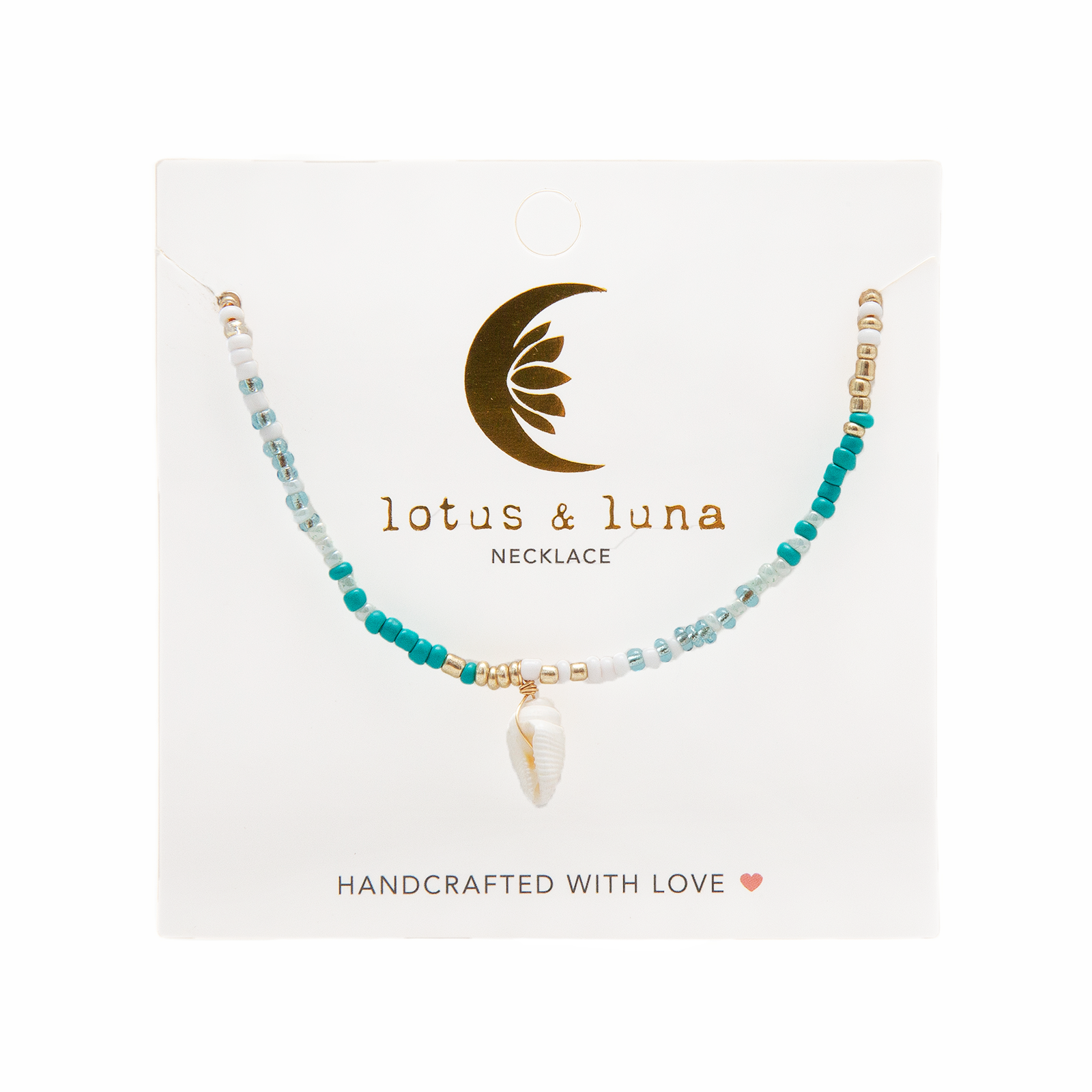 Lotus and Luna - Wholesale Beaded/Pearl Necklace - Sandy in Sanibel Seed Bead Shell Necklace6