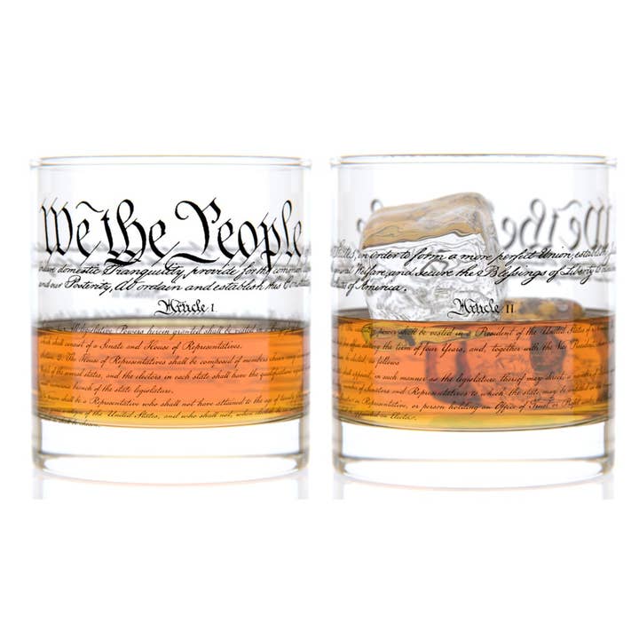 Well Told - Vente Verres à cocktail/alcool - Constitution des États-Unis - Historique - Verres à whisky - Lot de 2