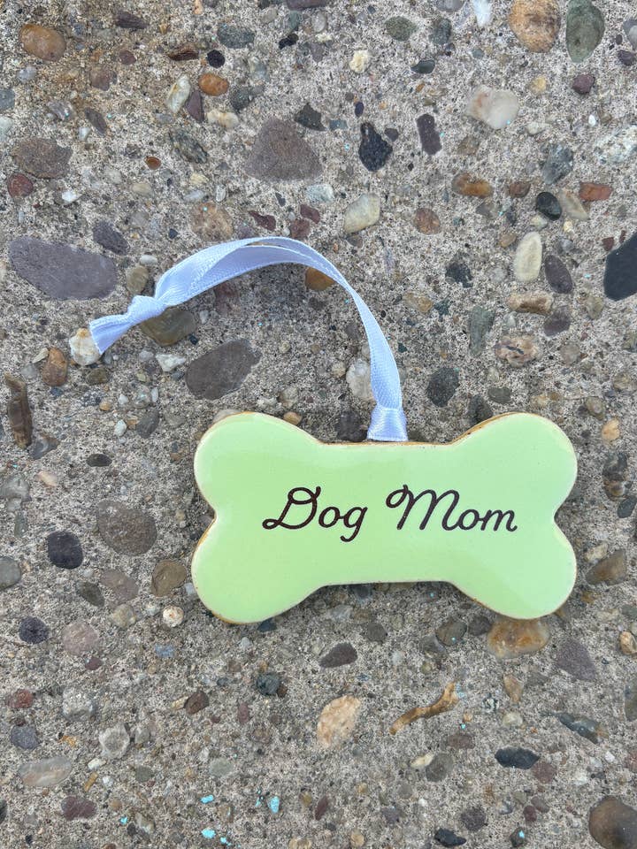 Dog Mom Ornament for wholesale by Stanley Chester & Albert Ceramics