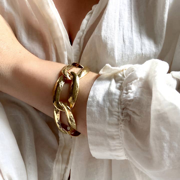 Gold PYTHON BRACELET for wholesale on Faire2