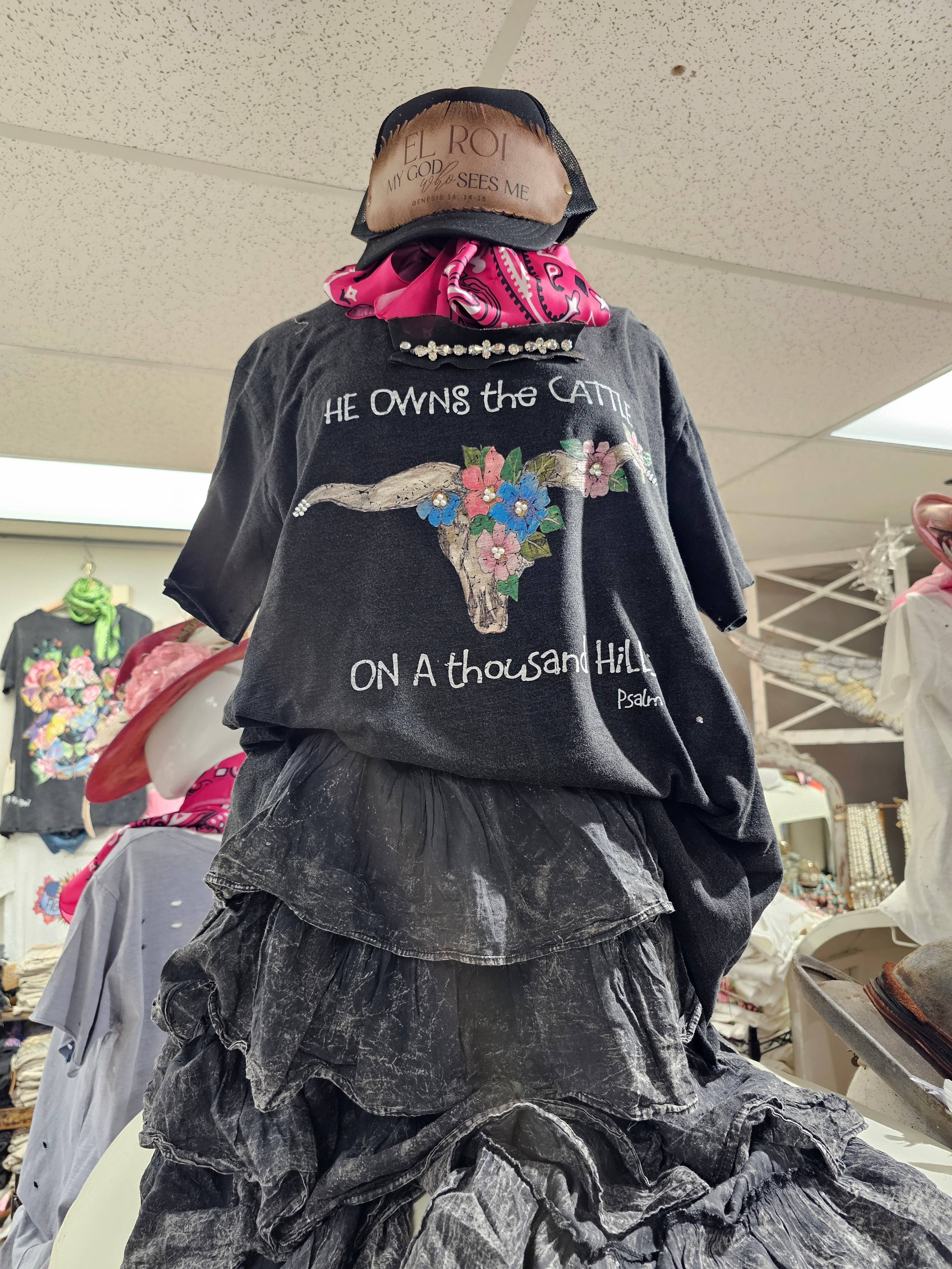 A Rare Bird Shop - Wholesale Screen Printed T-Shirt - Women's - He Owns The Cattle Tattered Tee3