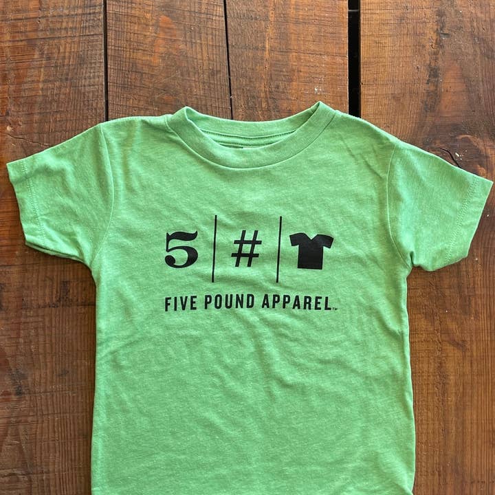 5# Logo Toddler Tee - Green for wholesale by 5 Pound Apparel