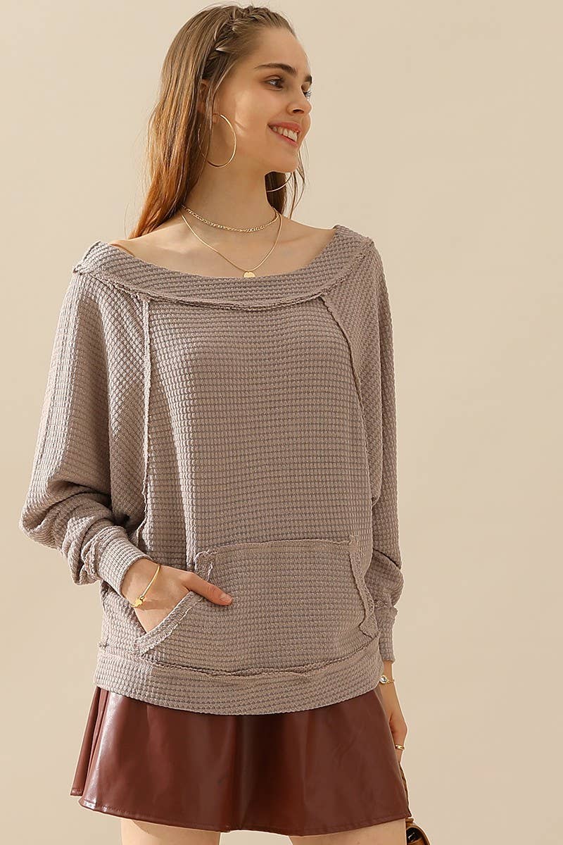 NINEXIS - Wholesale Knit Top - Women's - CWTTL723-P-M_BOAT NECK POCKETED PULLOVER SWEATER KNIT TOP11