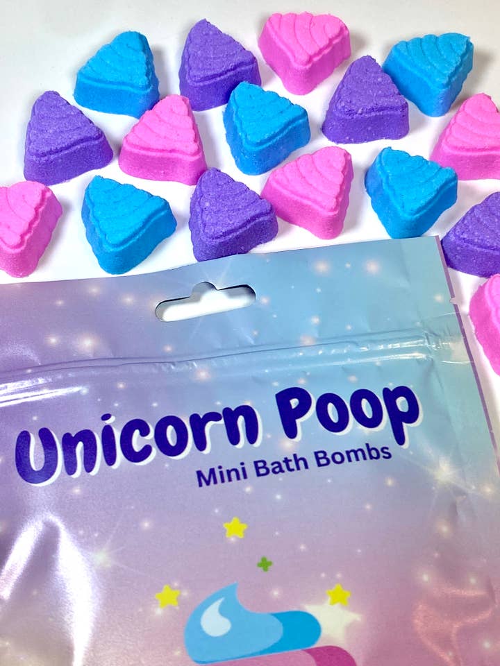 Unicorn Poop Mini's for wholesale by Splish Splash Bath Bombs