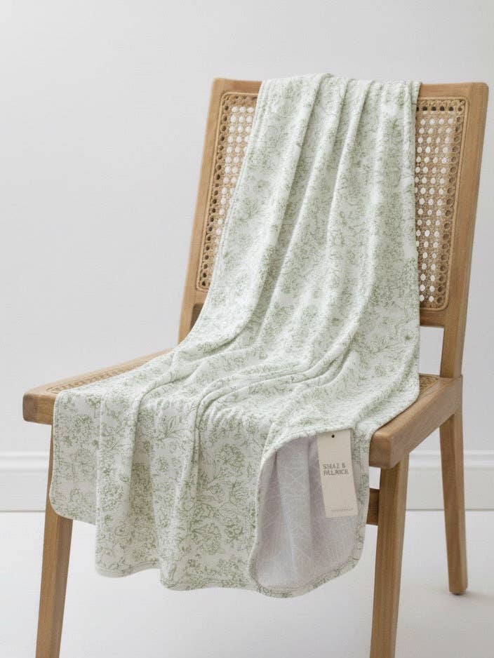 Botanical - Moss Green - Blanket for wholesale by Shae & Palmer