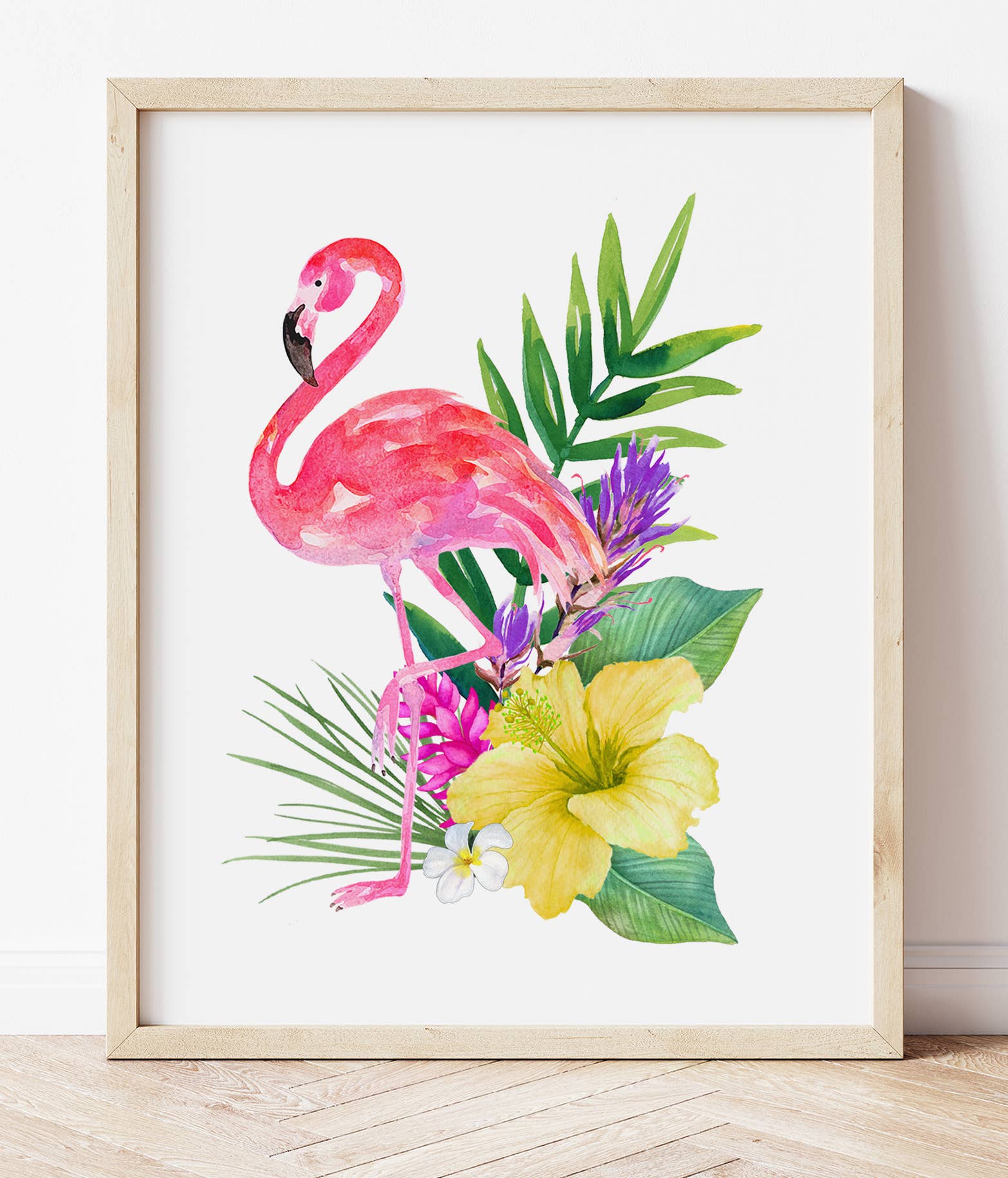 M Design Studio Gifts – wholesale Konsttryck – Flamingo Hibiskus Konsttryck1