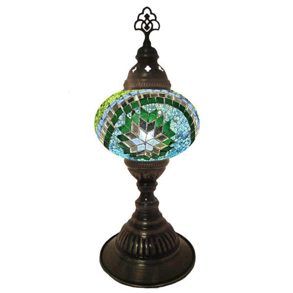 Mosaic Desk Lamp - Mosaic Wave design in in Turquoise for wholesale by Access by Mediterranean Concepts